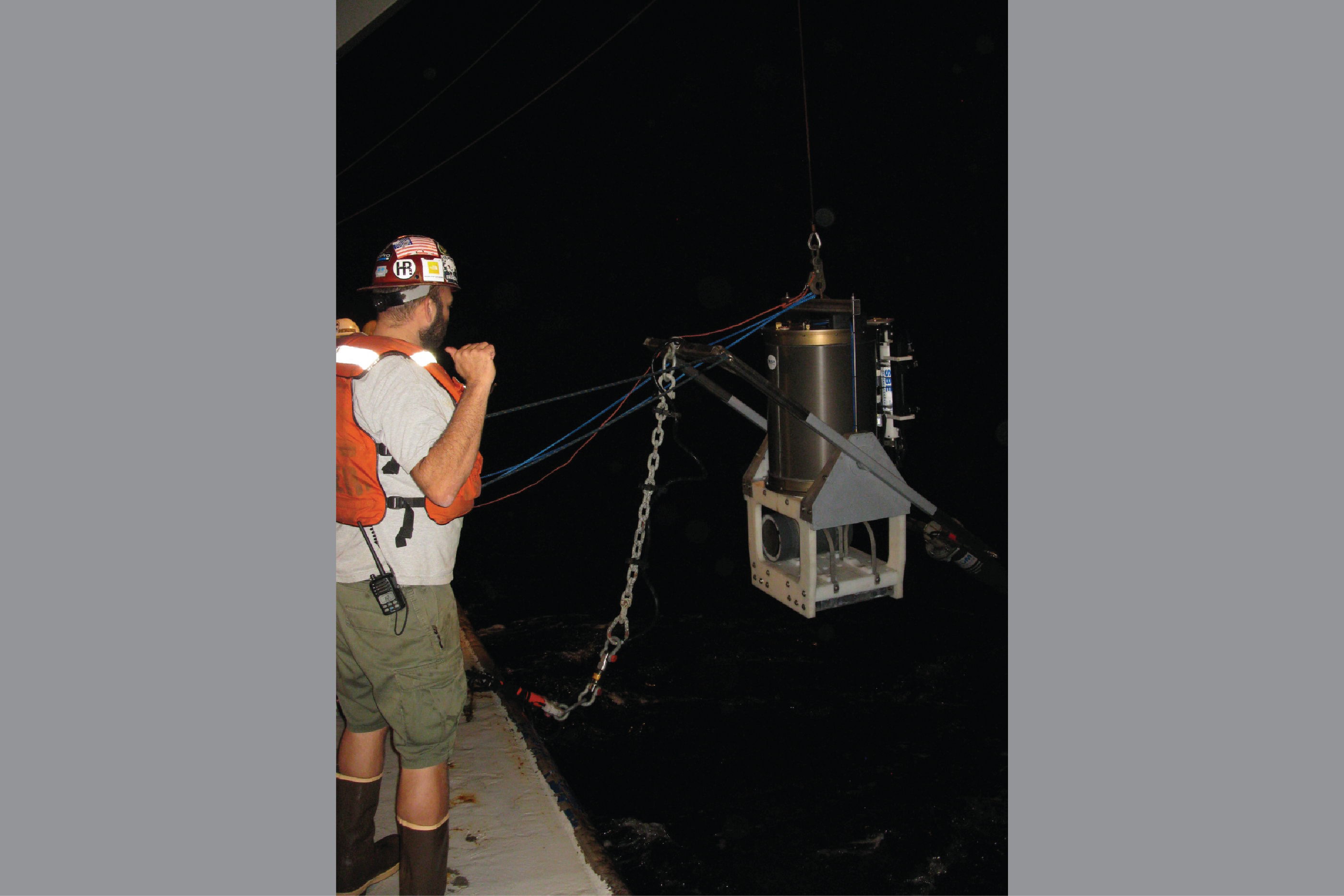 Test deployment of an <a href="https://www.mbari.org/technology/emerging-current-tools/instruments/environmental-sample-processor-esp/" target="_blank">Environmental Sample Processor</a> (ESP) on the Del Mar mooring, 2015